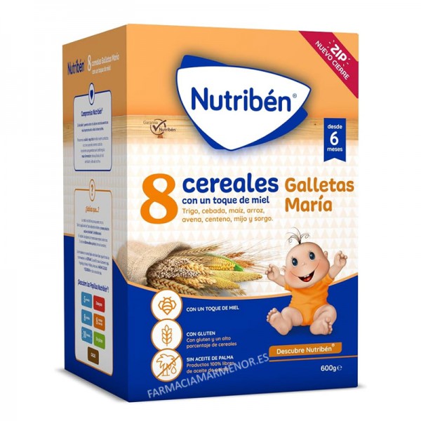NUTRIBEN PAPILLA 8 CEREALES GALLETAS...