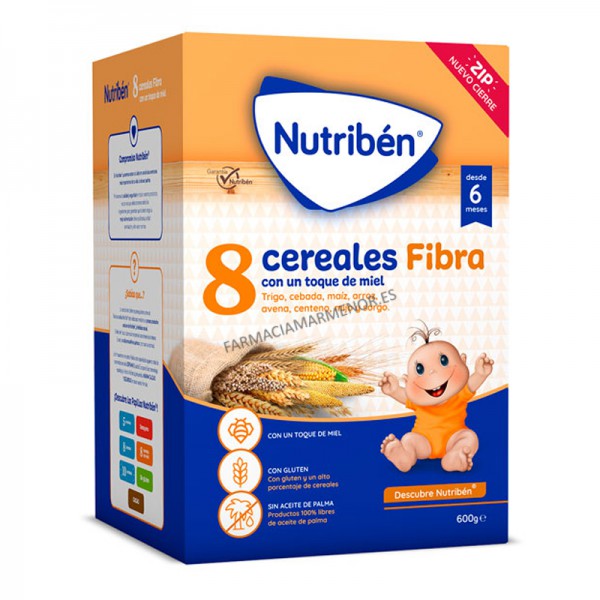 NUTRIBEN 8 CEREALES Y MIEL FIBRA 600G