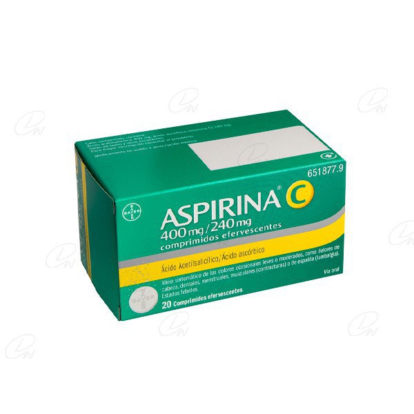 ASPIRINA C 400 mg/240 mg COMPRIMIDOS...
