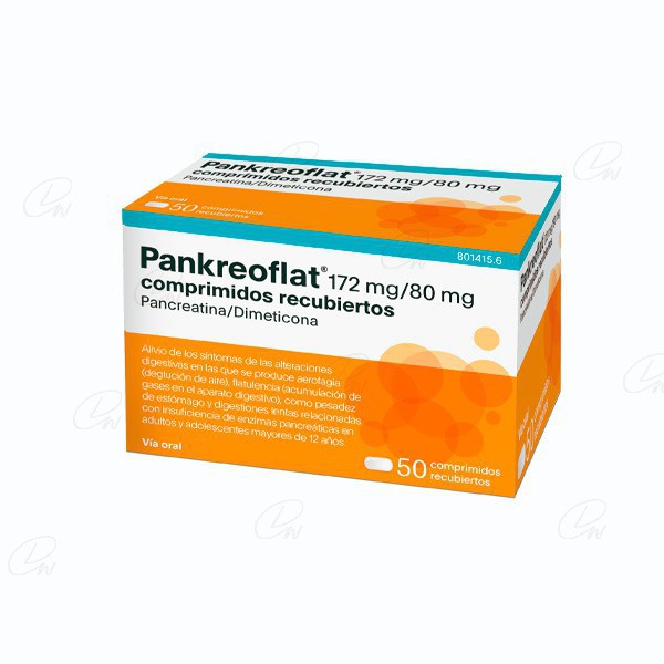 PANKREOFLAT 172 mg/80 mg COMPRIMIDOS...