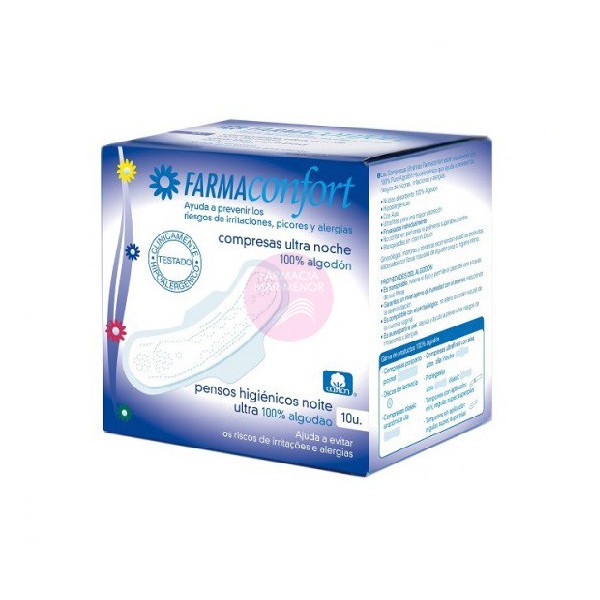 FARMACONFORT COMPRESAS 100 ALGODÓN...