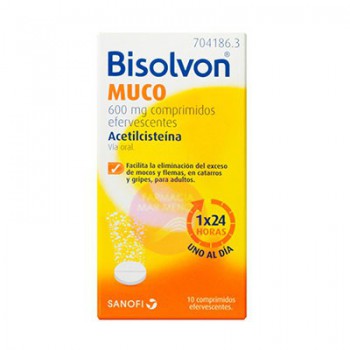 BISOLVON MUCO 600 MG 10...