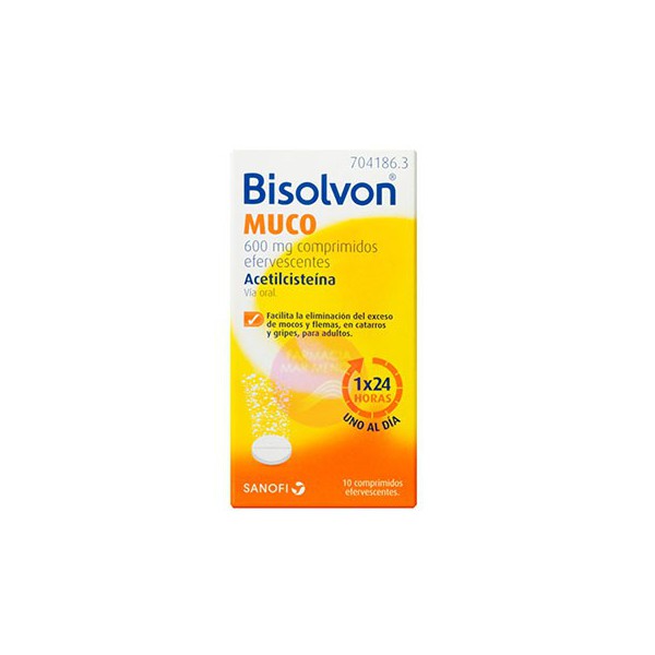 BISOLVON MUCO 600 MG 10 COMPRIMIDOS...
